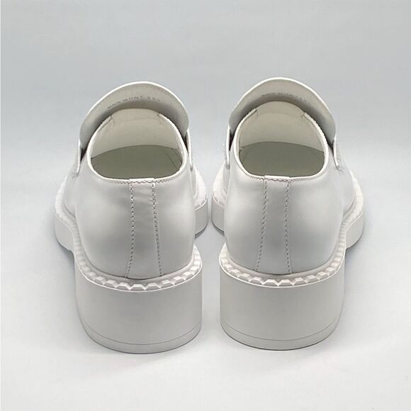 Prada Spazzolato Logo Platform Leather Loafers size 39.5 - Picture 10 of 14